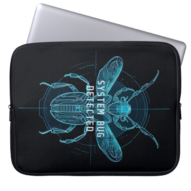 Housse Pour Ordinateur Portable Bogue informatique futuriste détecté (Devant)
