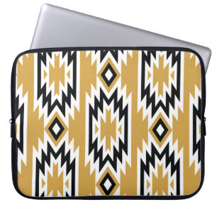 Housse Pour Ordinateur Portable Boho ethnique : motif géométrique vintage.