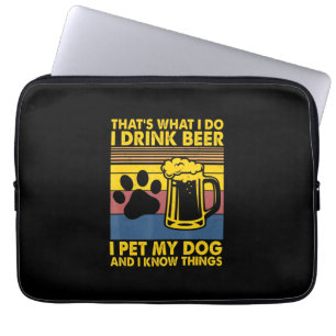 Housse Pour Ordinateur Portable Boire de la bière Je bois de la bière J'animal mon