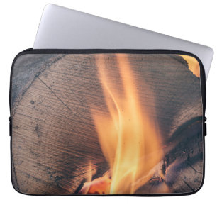 Housse Pour Ordinateur Portable Bois en feu