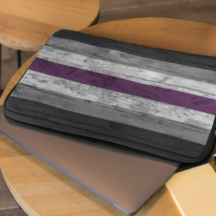 Housse Pour Ordinateur Portable Bois Grain Subtil Aexé Fierté Drapeau Couleurs