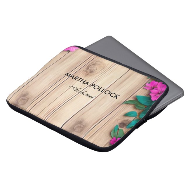 Housse Pour Ordinateur Portable Bois rose (Devant haut)
