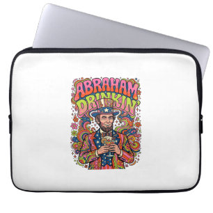Housse Pour Ordinateur Portable Boisson rétro patriotique Abraham