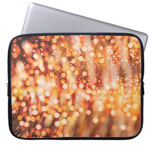 Housse Pour Ordinateur Portable Bokeh naturel et lumières dorées