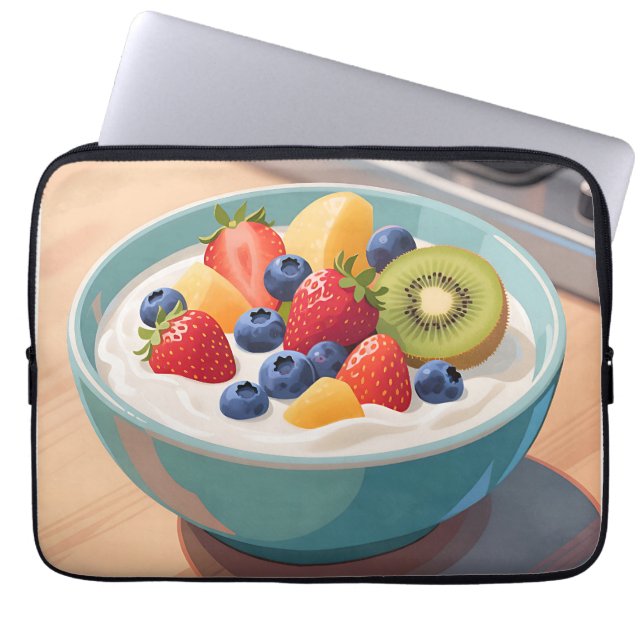 Housse Pour Ordinateur Portable Bol de yaourt aux fruits frais (Devant)