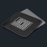 Housse Pour Ordinateur Portable Bold & Modern Your name or Word | White On Black<br><div class="desc">Bold et moderne.</div>