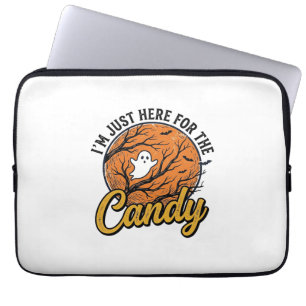 Housse Pour Ordinateur Portable Bonbons Halloween Fantôme Conception Vectorielle V