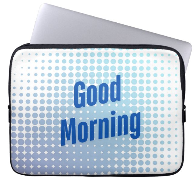 Housse Pour Ordinateur Portable Bonjour Blue Dots (Devant)