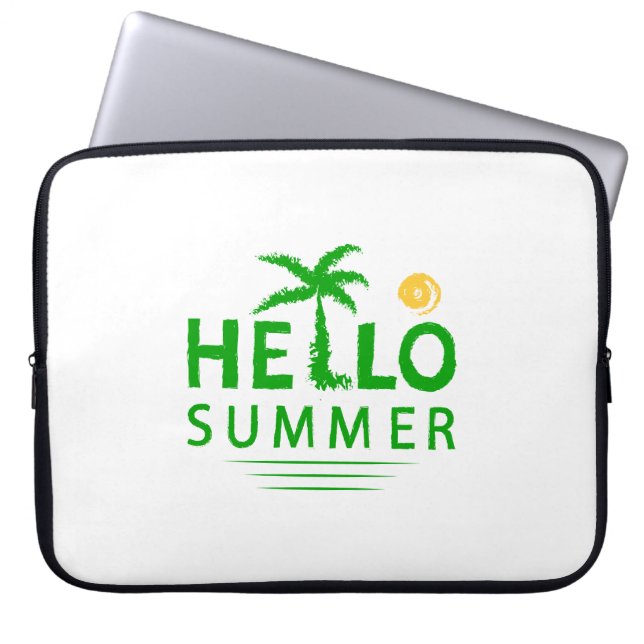 Housse Pour Ordinateur Portable Bonjour été (Devant)