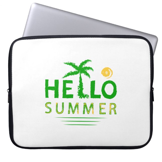 Housse Pour Ordinateur Portable Bonjour été (Devant)