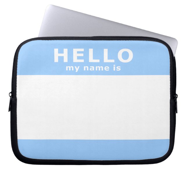 Housse Pour Ordinateur Portable bonjour mon nom est (Devant)