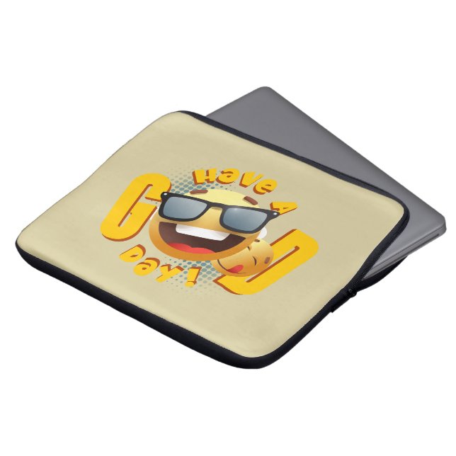 Housse Pour Ordinateur Portable Bonne journée | 13" (Devant haut)