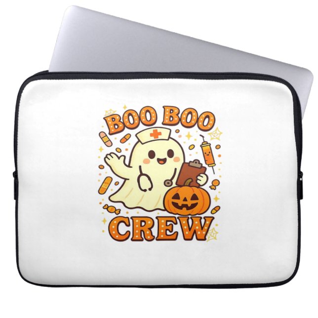 Housse Pour Ordinateur Portable Boo Boo Infirmière d'équipage Funny Halloween Infi (Devant)