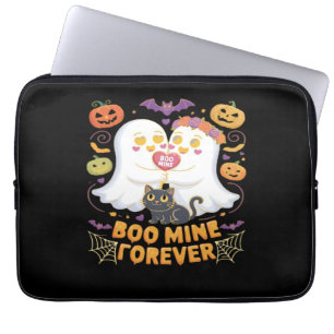 Housse Pour Ordinateur Portable Boo Mine Forever Mignonne Fantômes Noir Chat Aimer