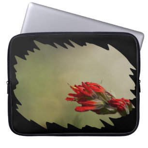Housse Pour Ordinateur Portable Bord noir de pinceau indien