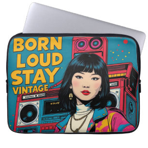 Housse Pour Ordinateur Portable Born Loud Rester Vintage