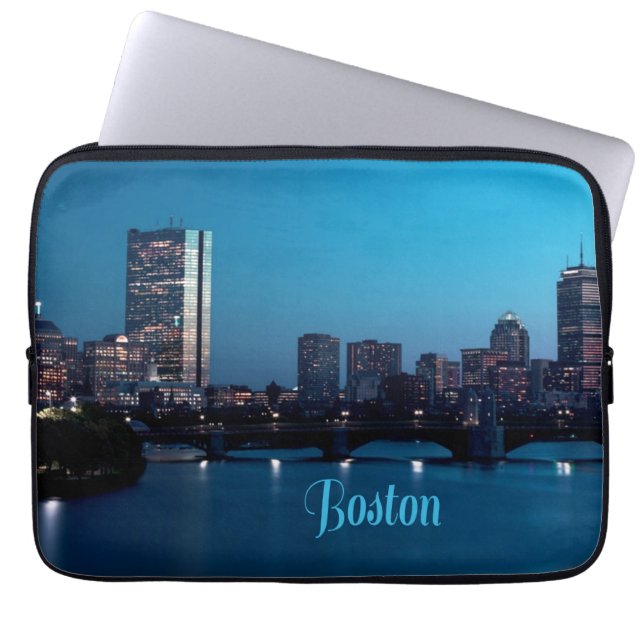 Housse Pour Ordinateur Portable Boston Massachusetts City Skyline (Devant)