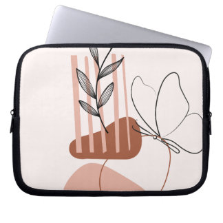 Housse pour ordinateur portable botanique abstrait
