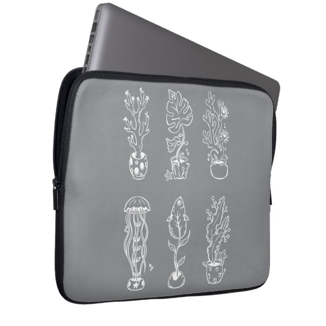 Housse Pour Ordinateur Portable Botanique fantaisiste (Devant droit)