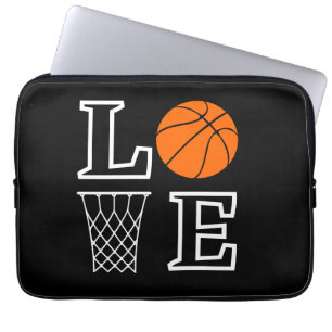 Housse Pour Ordinateur Portable Boucles de basket-ball, Lecteur de basket-ball Cad