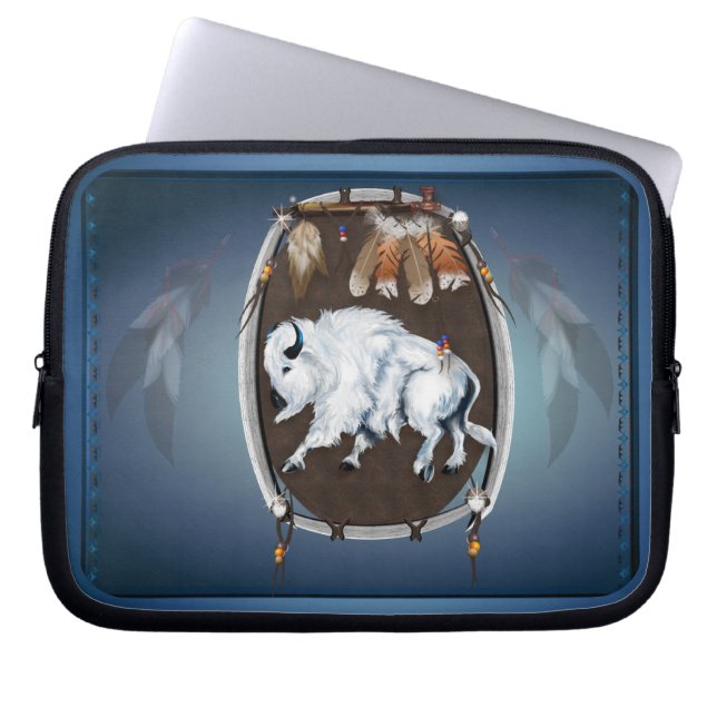 Housse Pour Ordinateur Portable Bouclier blanc de Buffalo (Devant)