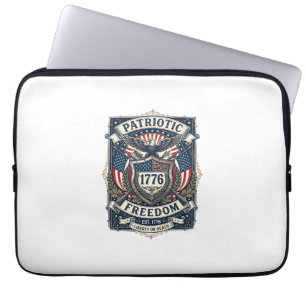 Housse Pour Ordinateur Portable Bouclier de bataille patriotique 1776 Sym