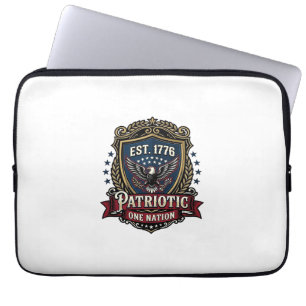 Housse Pour Ordinateur Portable Bouclier de bataille patriotique 1776 Sym inspiré