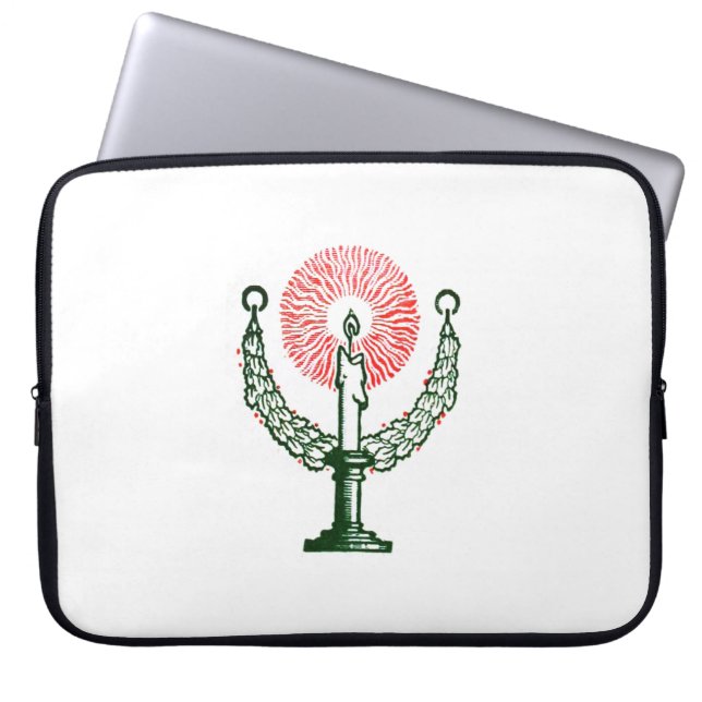 Housse Pour Ordinateur Portable Bougie de Noël traditionnelle (Devant)