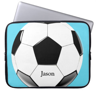 Housse Pour Ordinateur Portable Boule de football avec nom Portable Electronique S