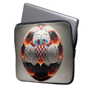 Housse Pour Ordinateur Portable Boule de football croate fière