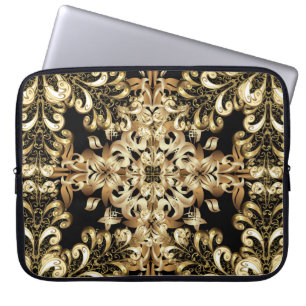 Housse Pour Ordinateur Portable Boule de neige dorée simple motif sans soudure. Vi