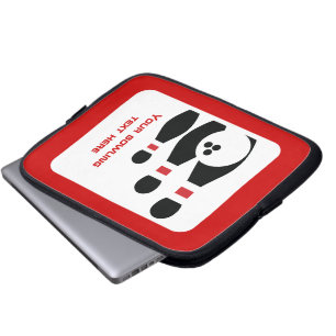 Housse Pour Ordinateur Portable Boule de quilles et épingles noir rouge coutume