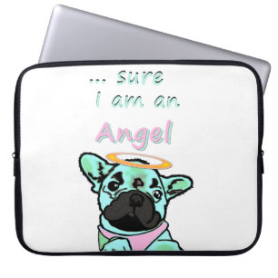 Housse Pour Ordinateur Portable Bouledogue français Angel