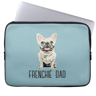 Housse Pour Ordinateur Portable Bouledogue Français Blanc, Papa Frenchie