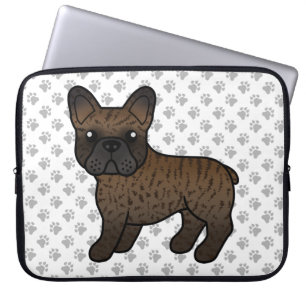 Housse Pour Ordinateur Portable Bouledogue français bringé Chien de dessin animé m