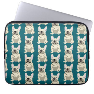 Housse Pour Ordinateur Portable Bouledogue Français Crème