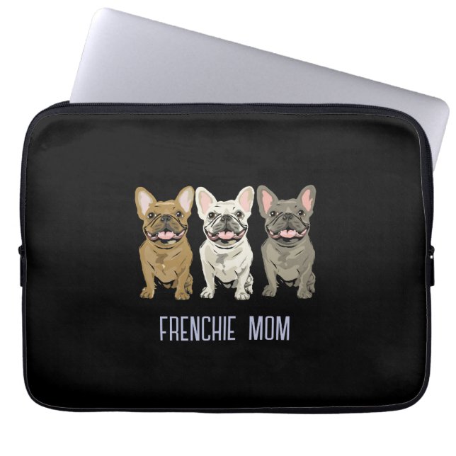 Housse Pour Ordinateur Portable Bouledogue Français, Maman Frenchie (Devant)