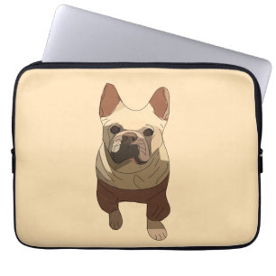 Housse Pour Ordinateur Portable Bouledogue Français, pêche douce
