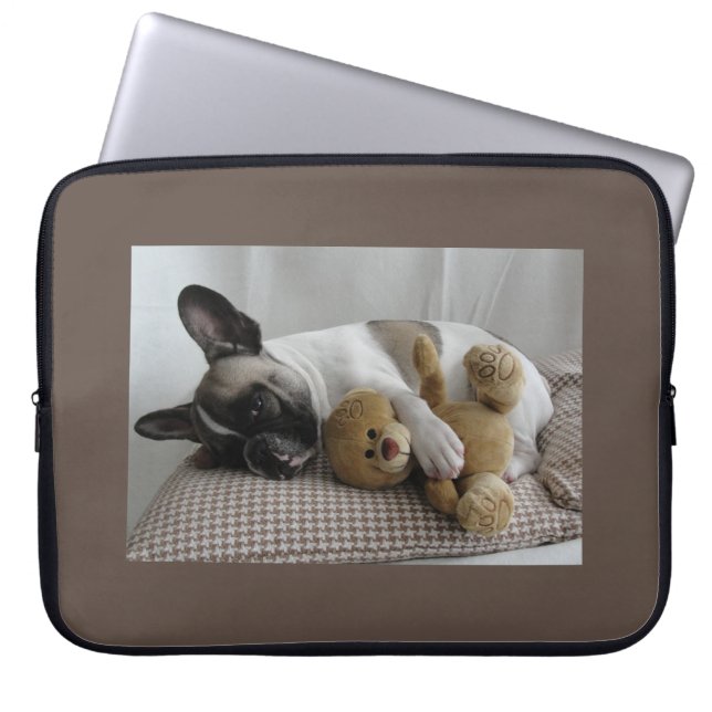 Housse Pour Ordinateur Portable Bouledogue français Teddy French Bulldog (Devant)