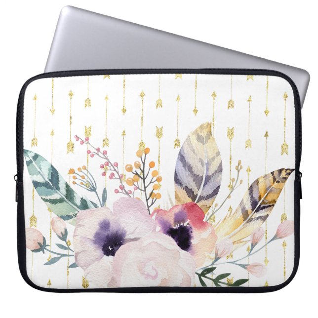 Housse Pour Ordinateur Portable Bouquet Bohème (Devant)