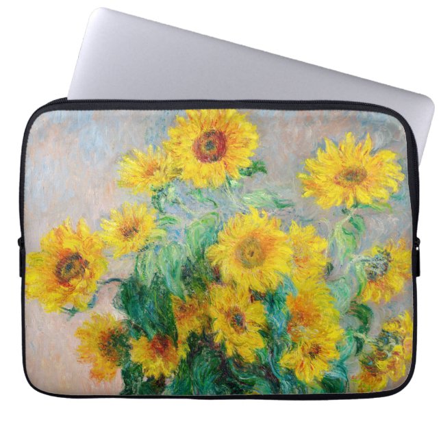 Housse Pour Ordinateur Portable Bouquet de tournesols Claude Monet (Devant)