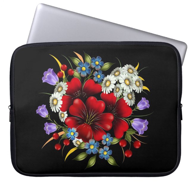 Housse Pour Ordinateur Portable Bouquet des fleurs de printemps (Devant)