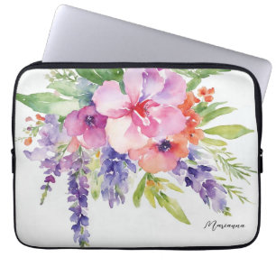 Housse Pour Ordinateur Portable Bouquet floral aquarelle