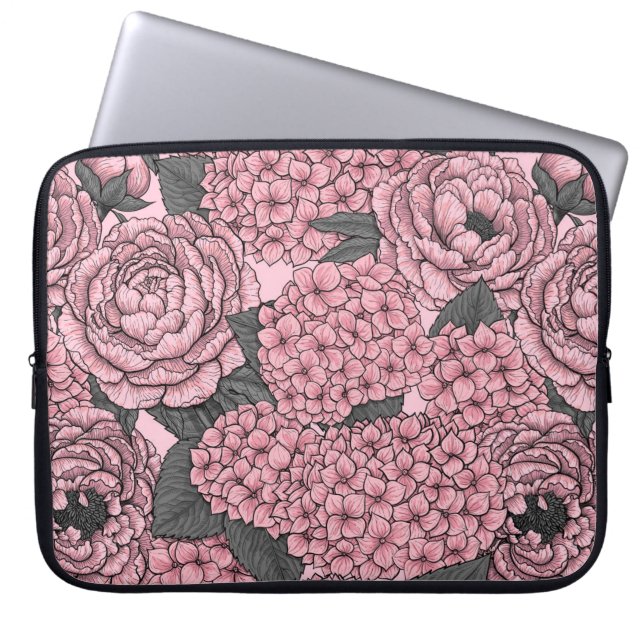 Housse Pour Ordinateur Portable Bouquet floral en rose (Devant)
