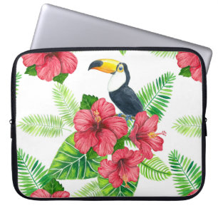 Housse Pour Ordinateur Portable Bouquet Toucan et tropical