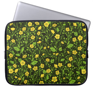 Housse Pour Ordinateur Portable Boutons sur noir