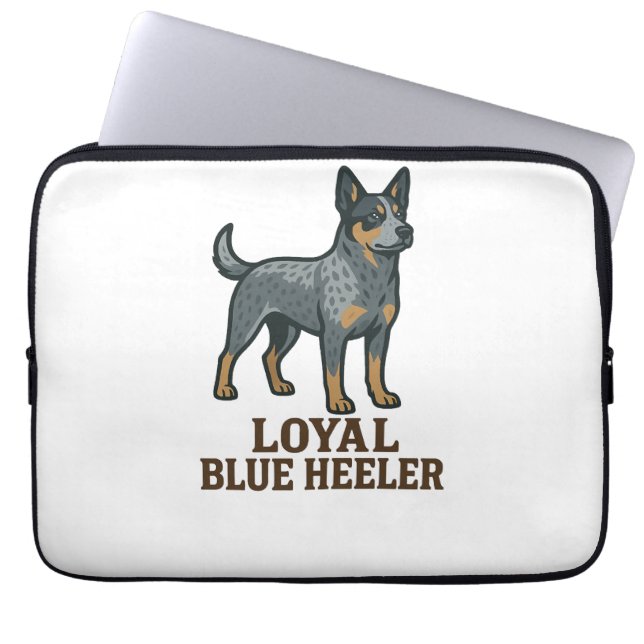 Housse Pour Ordinateur Portable Bouvier Australien Fidèle Blue Heeler (Devant)