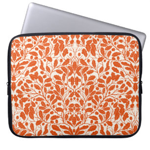 Housse Pour Ordinateur Portable Branches et feuilles de chêne, motif damassé dans