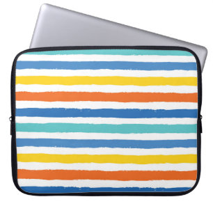 Housse Pour Ordinateur Portable Bright Beach Striped Motif