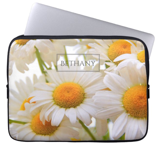 Housse Pour Ordinateur Portable Bright Daisies Fleurs Élégant Personnalisé (Devant)